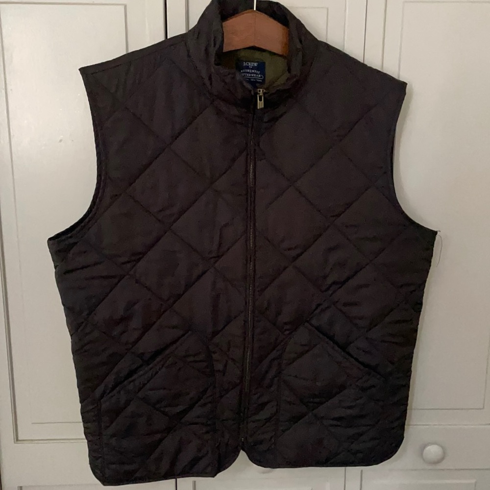 Mens J Crew Quilted Vest Size Large